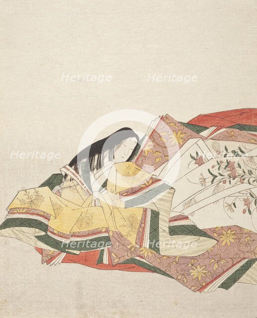 Poetess (image 1 of 2), c1800. Creator: Hosoda Eishi.