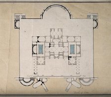 Baths of Titus, Rome: floor plan. Creator: Unknown.