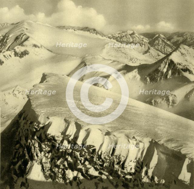 Snow-covered mountains, Bad Hofgastein, Austria, c1935.  Creator: Unknown.