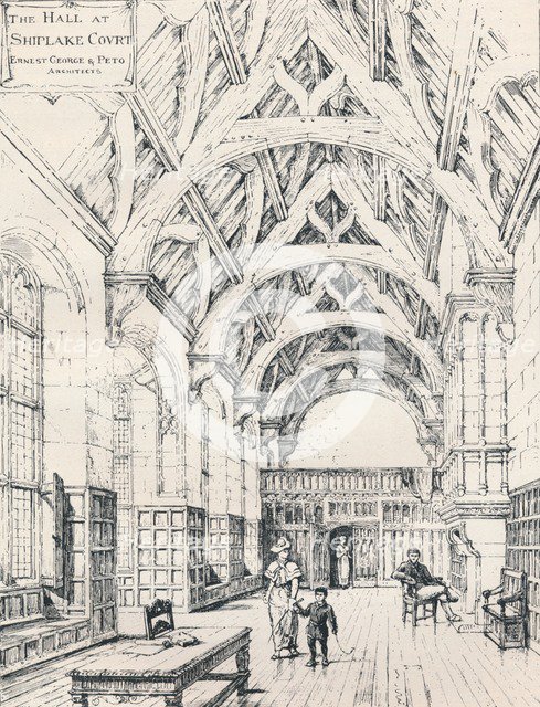 The Hall, Shiplake Court, 1898. Artist: Unknown