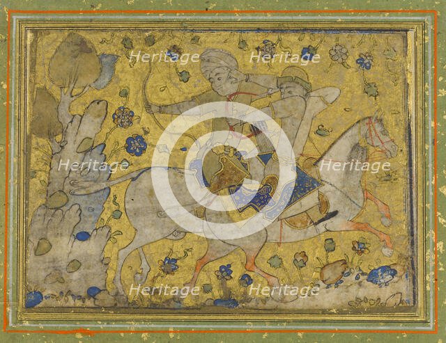 Two Mounted Warriors, mid-16th century. Creator: Unknown.