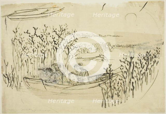 Gathering Seaweed at Omori, n.d. Creator: Utagawa Kuniyoshi.