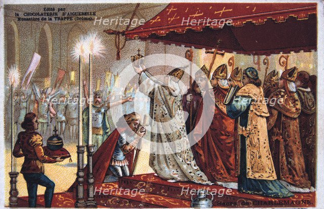The Crowning of Charlemagne, 800 AD, (19th century). Artist: Unknown