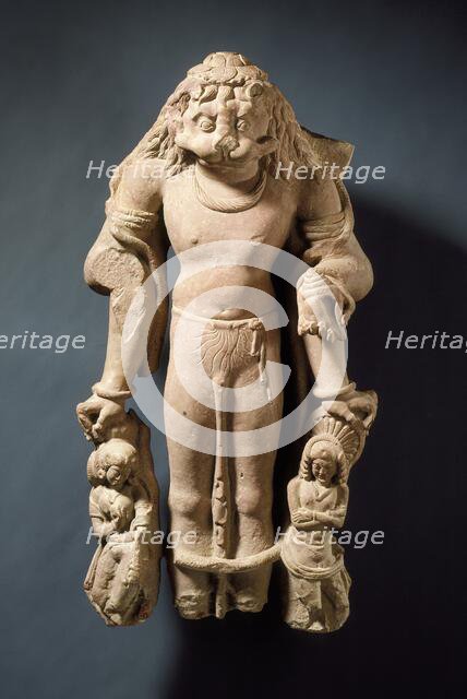 Narasimha, the Man-Lion Avatar of Vishnu, Mid-6th century. Creator: Unknown.