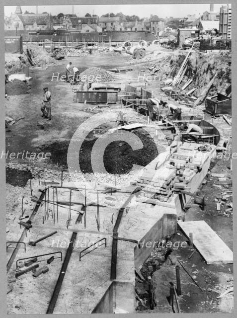 Coventry Cathedral, Priory Street, Coventry, 10/08/1955. Creator: John Laing plc.