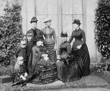 Queen Victoria and her family, Balmoral, Scotland, 1884. Artist: Unknown.