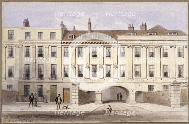 Lincoln's Inn Fields, Holborn, London, c1835. Artist: Thomas Hosmer Shepherd