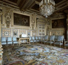 Salon of Louis XIII in Fontainebleau, 17th century. Artist: Unknown