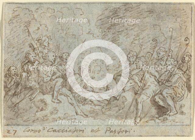 Chorus of Hunters and Shepherds, 1640. Creator: Johann Wilhelm Baur.