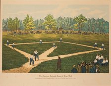 The American National Game of Base Ball, ca 1866. Creator: Currier & Ives.
