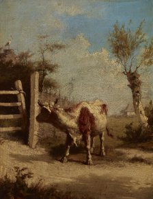 Study of a Cow against a Landscape, between 1875-1880. Creator: Wilhelm Leopolski.