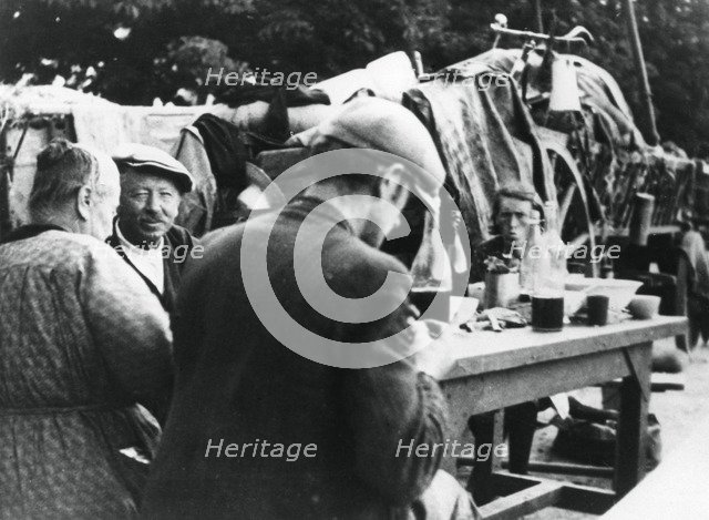 French and Belgian refugees, Rambouillet, France, 16 July 1940. Artist: Unknown