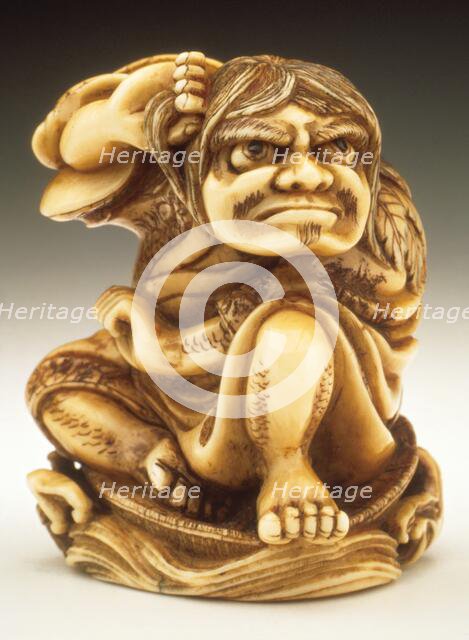 Daoist Immortal Riding Hat on Waves, Late 18th-early 19th century. Creator: Unknown.