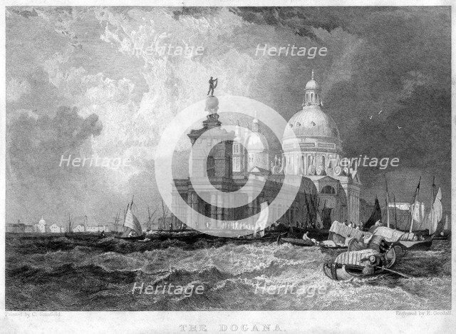 The Dogana, Venice, Italy, 19th century.Artist: E Goodall