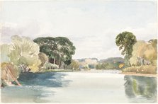 River Scene with Distant Castle. Creator: James Bulwer.