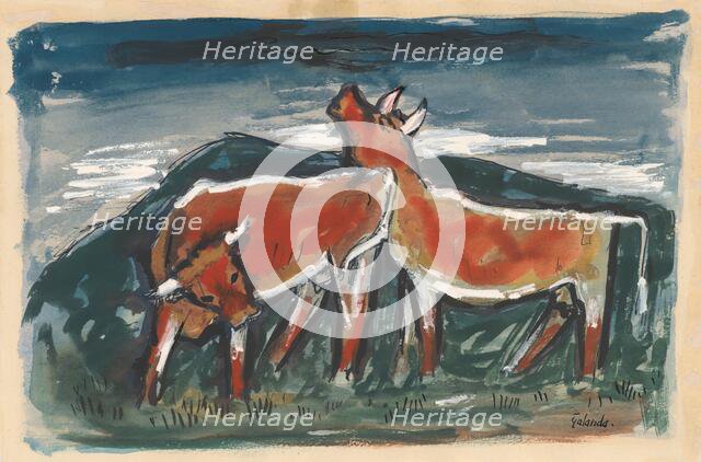 Cows, 1936. Creator: Mikulas Galanda.