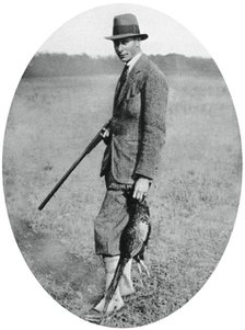 The Duke of York at a shooting party in 1922, (1937). Artist: Unknown