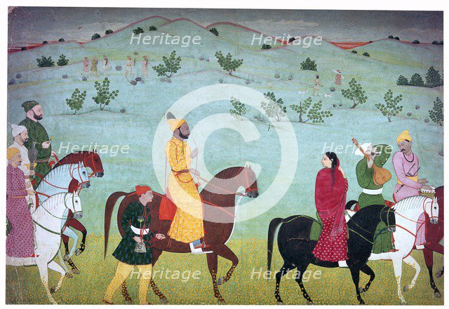 Painting of Mian Mukund Dev of Jasrota, 18th century. Artist: Unknown