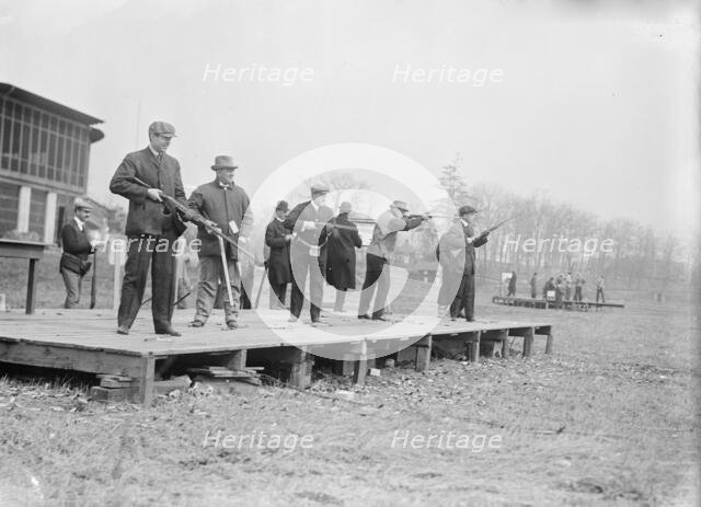 At the Traps, Travers Island, between c1910 and c1915. Creator: Bain News Service.