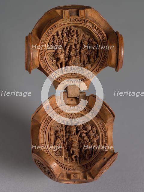 Prayer Nut with Scenes from the Life of St. James the Greater, c. 1500-1530. Creator: Adam Dircksz (Netherlandish, active c. 1500); Workshop, and.