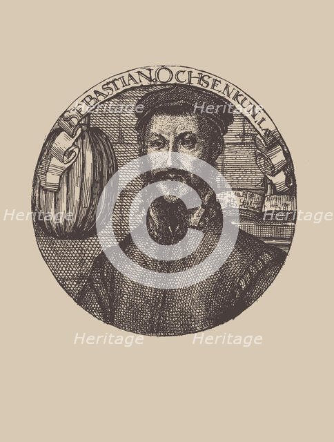 Portrait of the composer and lutenist Sebastian Ochsenkhun (1521-1574). Creator: Anonymous.