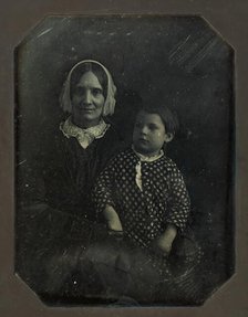 Elizabeth Page Bakewell and her Grandson, Frank B. James, ca. 1846. Creator: John Plumbe.