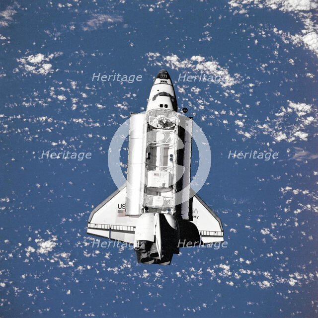 Discovery seen from Mir, 1998. Creator: NASA.