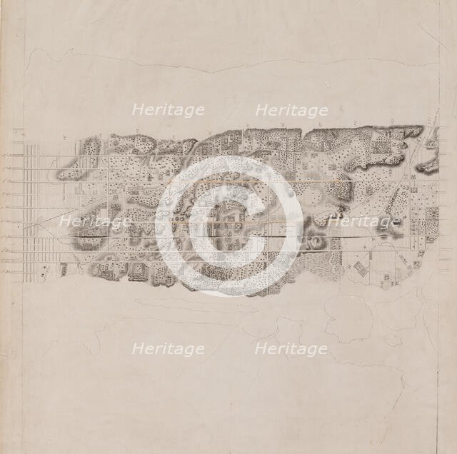 Topographical Map of the City and County of New-York and the Adjacent Country, 18..., 1836-ca. 1858. Creator: David H. Burr.