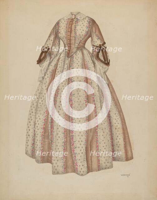 Dress, c. 1940. Creator: Virginia Berge.