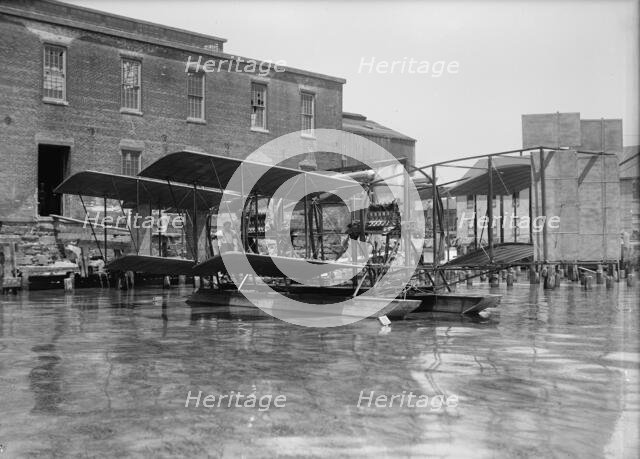 Experimental Tandem Biplane On Potomac Embodying Langley Principles, 1917. Creator: Harris & Ewing.