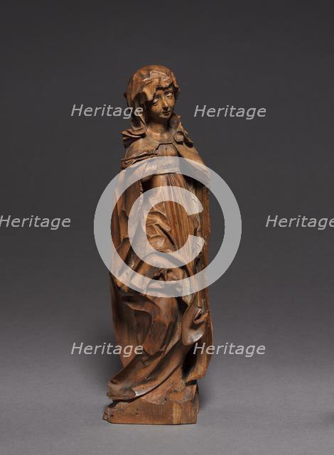 Mourning Virgin from a Crucifixion Group, 1500-1510. Creator: Veit Stoss (German, c. 1445-1533).