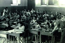 Spanish Civil War (1936 - 1939), school of evacuated children that hold the 42 Division, 227 Brig…
