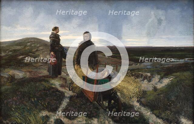 Women on the Moor, 1881. Creator: Hans Nikolaj Hansen.
