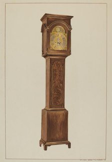 Grandfather Clock, c. 1938. Creator: Ernest A Towers Jr.