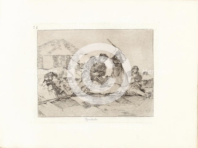 Los Desastres de la Guerra (The Disasters of War), Plate 28: Populacho (Rabble), 1810s. Creator: Goya, Francisco, de (1746-1828).