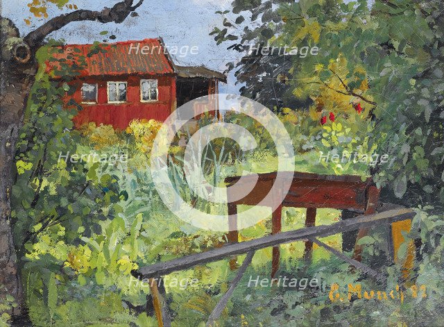 Garden with Red House.