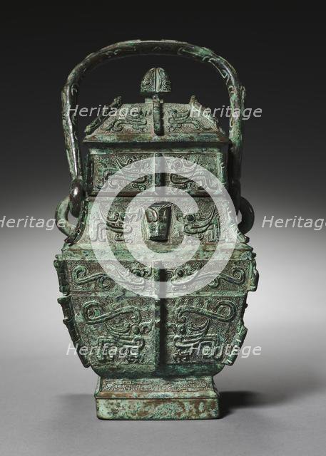 Square Wine Container (Fangyou), c. 1250-1046 BC. Creator: Unknown.