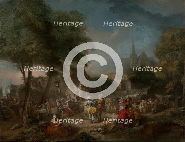 The Country Dance, about 1760-1762. Creator: Gabriel de Saint-Aubin.