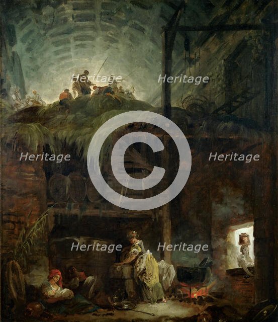 La Grange (Barn), 1760. Creator: Robert, Hubert (1733-1808).