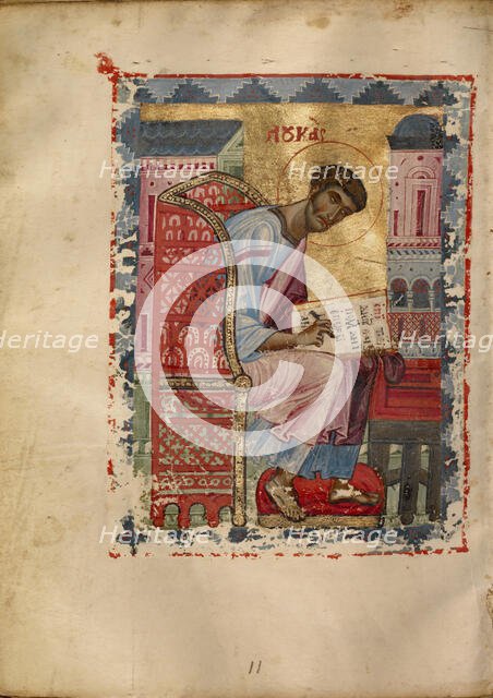 Saint Luke; Gospel Book, early 13th century. Creator: Unknown.