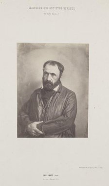 Portrait of Paul Chenavard, from the series "Histoire des Artistes Vivants", c. 1852. Creator: Édouard Baldus (French, 1813-1889).