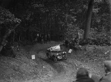 Triumph taking part in a motoring trial, c1930s. Artist: Bill Brunell.