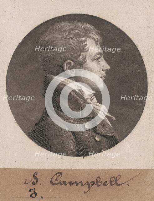 Levin Hicks Campbell, 1804. Creator: Charles Balthazar Julien Févret de Saint-Mémin.