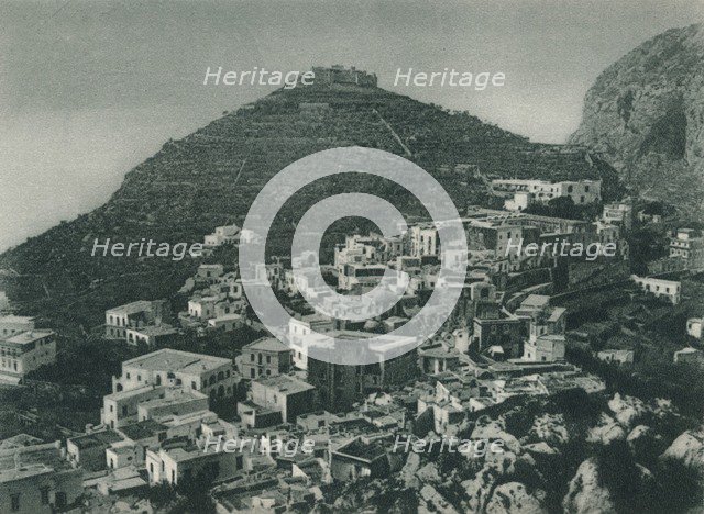 View of Capri with Monte Tiberio, Italy, 1927. Artist: Eugen Poppel.