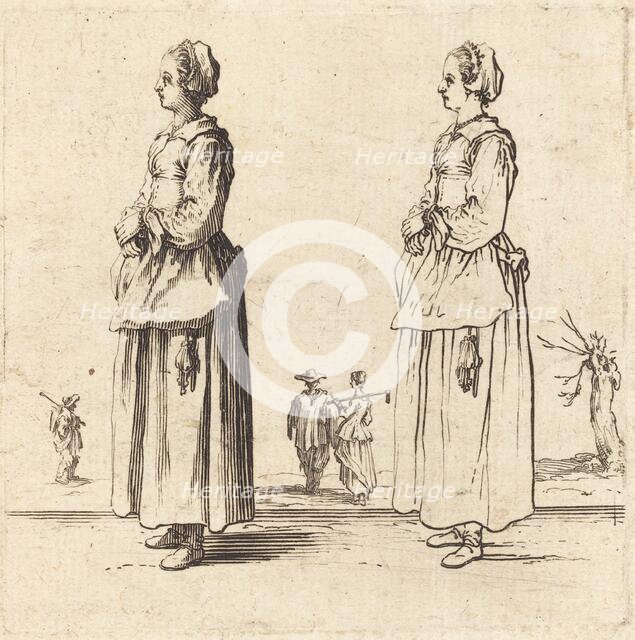 Peasant Woman, in Profile, Facing Left, 1617 and 1621. Creator: Jacques Callot.