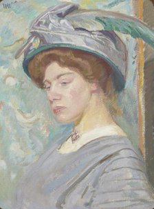 Portrait of Janina Stanislawska, 1908. Creator: Wojciech Weiss.