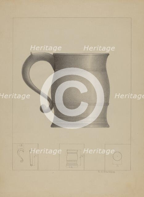 Pewter Mug, 1935/1942. Creator: Sidney Liswood.