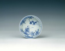 Blue and white cup showing calligrapher Wang Xizhi, China, 1573-1620. Artist: Unknown