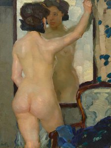 Before a Mirror, 1907. Creator: Putz, Leo (1869-1940)