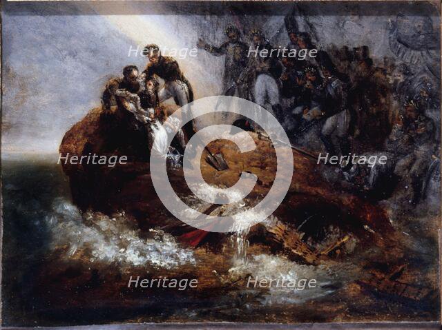 Apotheosis of Napoleon. Napoleon on the rock of Saint Helena, between 1821 and 1863. Creator: Emile Jean-Horace Vernet.